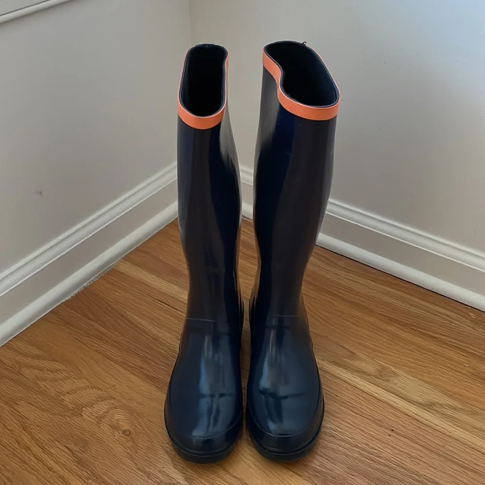 Marc jacobs navy blue rain boots